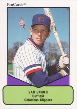 1990 ProCards AAA #342 Van Snider Front