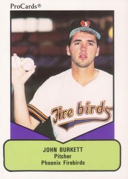 1990 ProCards AAA #31 John Burkett Front