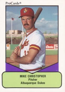 1990 ProCards AAA #57 Mike Christopher Front