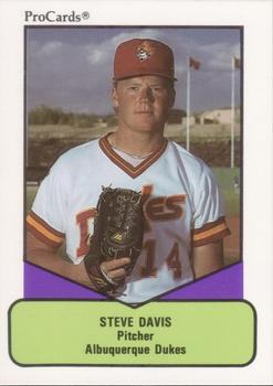 1990 ProCards AAA #58 Steve Davis Front