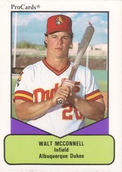 1990 ProCards AAA #74 Walt McConnell Front