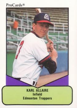 1990 ProCards AAA #97 Karl Allaire Front