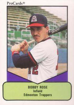 1990 ProCards AAA #102 Bobby Rose Front
