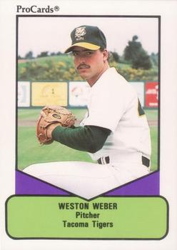 1990 ProCards AAA #139 Weston Weber Front