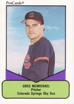 1990 ProCards AAA #212 Greg McMichael Front