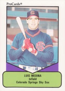 1990 ProCards AAA #225 Luis Medina Front