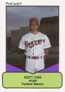 1990 ProCards AAA #255 Scott Leius Front