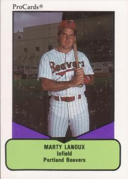1990 ProCards AAA #256 Marty Lanoux Front