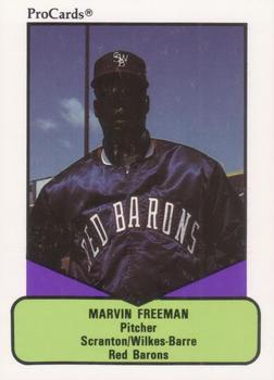 1990 ProCards AAA #295 Marvin Freeman Front