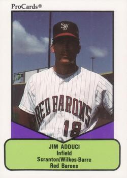 1990 ProCards AAA #306 Jim Adduci Front