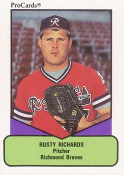 1990 ProCards AAA #404 Rusty Richards Front