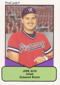 1990 ProCards AAA #408 John Alva Front