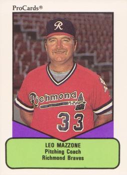1990 ProCards AAA #421 Leo Mazzone Front