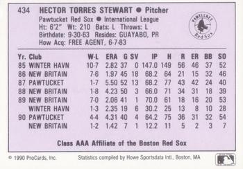 1990 ProCards AAA #434 Tito Stewart Back