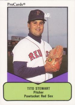 1990 ProCards AAA #434 Tito Stewart Front
