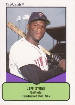 1990 ProCards AAA #447 Jeff Stone Front