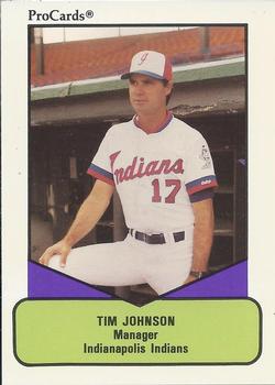 1990 ProCards AAA #590 Tim Johnson Front