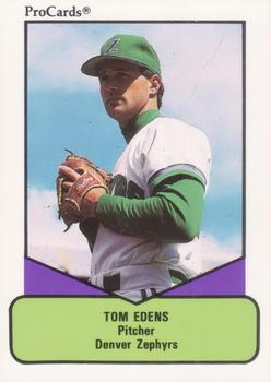 1990 ProCards AAA #645 Tom Edens Front