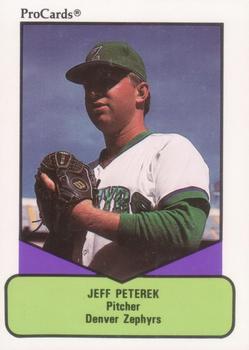 1990 ProCards AAA #648 Jeff Peterek Front