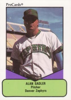 1990 ProCards AAA #651 Alan Sadler Front