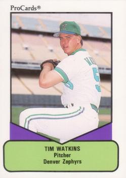 1990 ProCards AAA #652 Tim Watkins Front