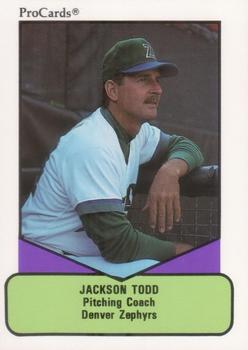 1990 ProCards AAA #667 Jackson Todd Front
