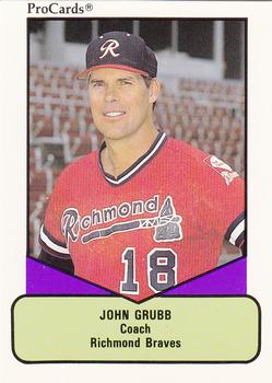 1990 ProCards AAA #420 John Grubb Front