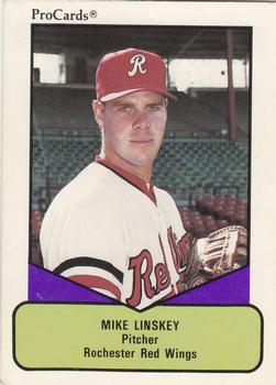 1990 ProCards AAA #475 Mike Linskey Front