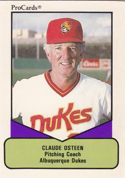 1990 ProCards AAA #83 Claude Osteen Front