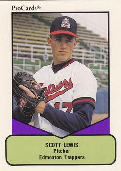 1990 ProCards AAA #92 Scott Lewis Front