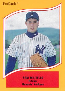 1990 ProCards A and AA #176 Sam Militello Front