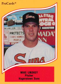 1990 ProCards A and AA #1 Mike Linskey Front