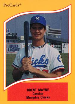1990 ProCards A and AA #52 Brent Mayne Front