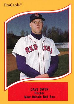 1990 ProCards A and AA #7 Dave Owen Front