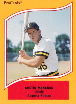 1990 ProCards A and AA #97 Austin Manahan Front