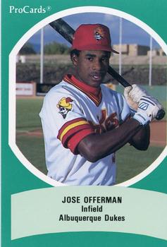 1990 ProCards Triple A All-Stars #AAA31 Jose Offerman Front