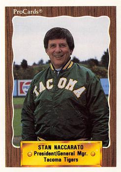 1990 ProCards #NNO Stan Naccarato Front