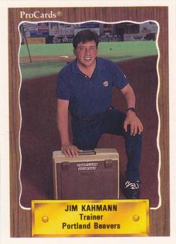 1990 ProCards #NNO Jim Kahmann Front