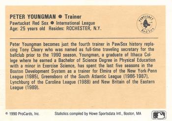1990 ProCards #NNO Peter Youngman Back