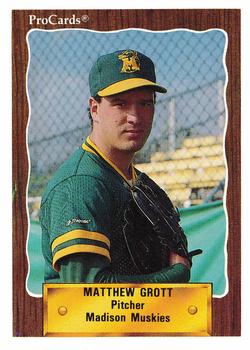 1990 ProCards #2261 Matt Grott Front
