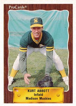 1990 ProCards #2274 Kurt Abbott Front