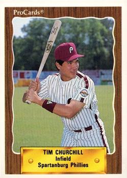 1990 ProCards #2496 Tim Churchill Front