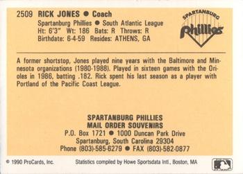 1990 ProCards #2509 Rick Jones Back