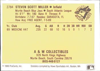 1990 ProCards #2784 Scott Miller Back