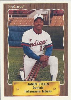 1990 ProCards #306 James Steels Front