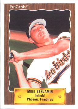 1990 ProCards #15 Mike Benjamin Front