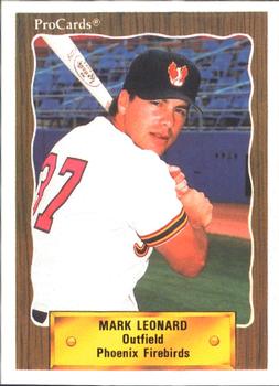 1990 ProCards #24 Mark Leonard Front