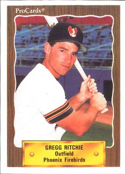 1990 ProCards #25 Gregg Ritchie Front