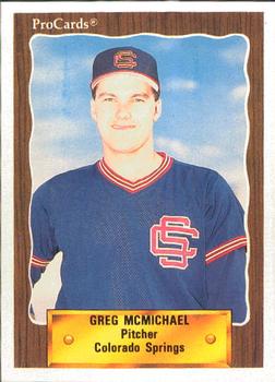1990 ProCards #31 Greg McMichael Front