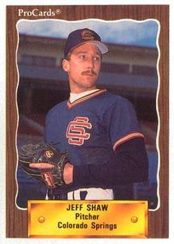 1990 ProCards #33 Jeff Shaw Front